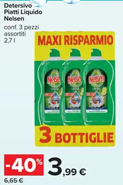 Carrefour Detersivo Piatti Liquido Nelsen offerta