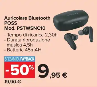 Carrefour Auricolare Bluetooth POSS offerta