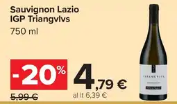 Carrefour Sauvignon Lazio IGP Triangvlys offerta