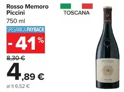Carrefour Rosso Memoro Piccini offerta