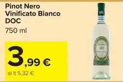 Carrefour Market Pinot Nero Vinificato Bianco DOC offerta