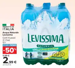 Carrefour Market Acqua Naturale Levissima offerta