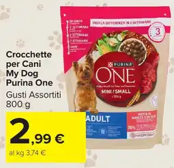 Carrefour Market Crocchette per Cani My Dog Purina One offerta