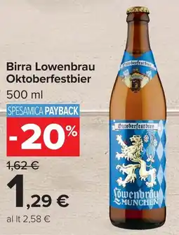 Carrefour Market Birra Lowenbrau Oktoberfestbier offerta