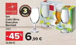 Carrefour Market Set Calici Birra Executive Bormioli offerta