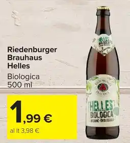 Carrefour Market Riedenburger Brauhaus Helles Biologica offerta