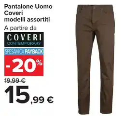Carrefour Pantalone Uomo Coveri offerta