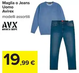 Carrefour Maglia o Jeans Uomo Avirex offerta