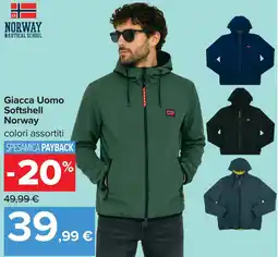 Carrefour Giacca Uomo Softshell Norway offerta
