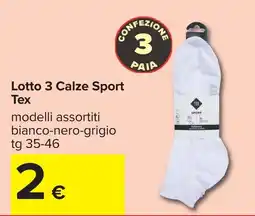 Carrefour Calze Sport Tex offerta