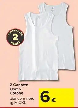 Carrefour Canotte Uomo Cotone offerta