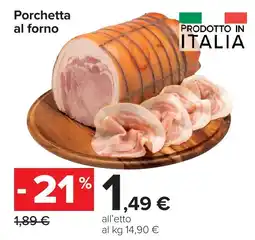 Carrefour Market Porchetta al forno offerta