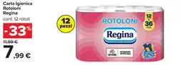 Carrefour Carta Igienica Rotoloni Regina offerta