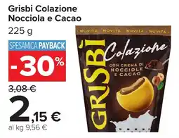Carrefour Market Grisbi Colazione Nocciola e Cacao offerta