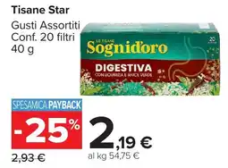Carrefour Market Tisane Star Sognidoro offerta