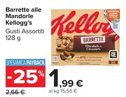 Carrefour Market Barrette alle Mandorle Kellogg's offerta