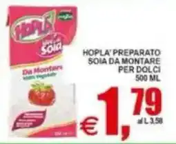 Pewex Hopla' preparato soia da montare per dolci offerta