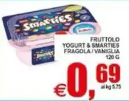 Pewex Fruttolo yogurt & smarties fragola/vaniglia offerta
