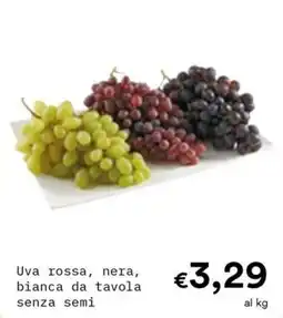 Borello Supermercati Uva rossa, nera, bianca da tavola senza semi offerta