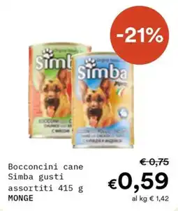 Borello Supermercati Bocconcini cane Simba gusti assortiti offerta