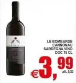Pewex Le Bombarde Cannonau offerta