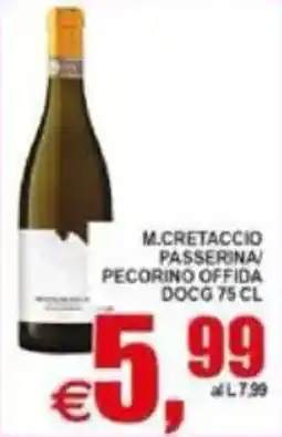 Pewex M.Cretaccio Pecorino Offida offerta