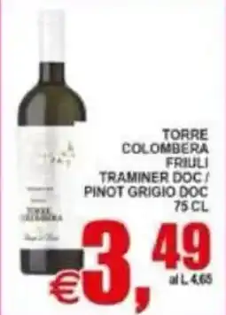 Pewex Torre Colombera Traminer Doc / Pinot Grigio Doc offerta