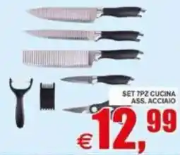 Pewex Set 7pz cucina ass. acciaio offerta