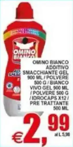 Pewex Omino Bianco additivo smacchiante gel offerta