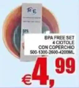 Pewex BPA FREE SET 4 CIOTOLE offerta