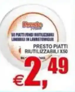 Pewex Presto piatti riutilizzabili offerta