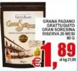 Pewex Grana Padano Grattugiato Gran Soresina Riserva 20 Mesi offerta