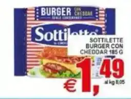 Pewex Sottilette burger con cheddar offerta