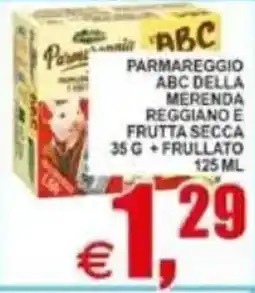 Pewex Parmareggio ABC della merenda reggiano e frutta secca offerta