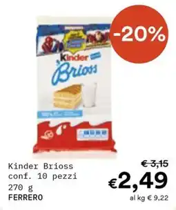 Borello Supermercati Kinder Brioss offerta