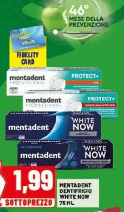 Risparmio Casa Mentadent dentifricio white now offerta