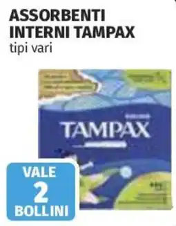 Ipercoop Assorbenti interni Tampax offerta