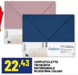 Risparmio Casa Completo letto tintaunita matrimoniale microfibra Colors offerta