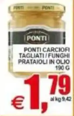 Pewex Ponti carciofi tagliati funghi prataioli in olio offerta