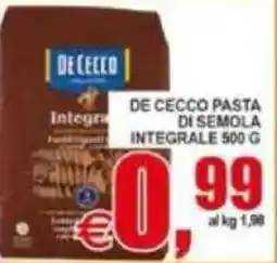 Pewex De Cecco pasta di semola integrale offerta
