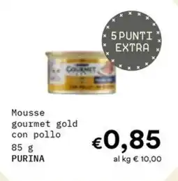 Borello Supermercati Mousse gourmet gold con pollo PURINA offerta