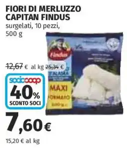 Ipercoop Fiori di merluzzo capitano findus offerta