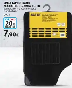 Ipercoop Tappeti auto moquette Acter offerta