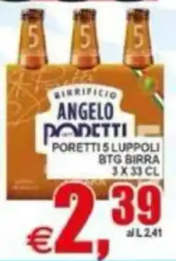 Pewex Birrificio Angelo Podetti Poretti 5 Luppoli BTG Birra offerta