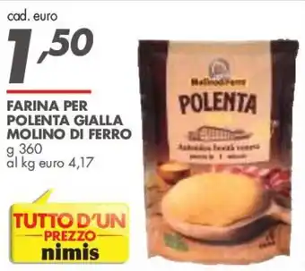 Farina per polenta gialla Molino di Ferro