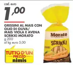 Italmark Grissini al mais con olio di oliva/mais viola e avena Morato offerta