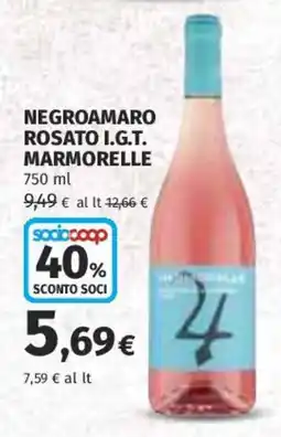 Ipercoop Negroamaro rosato I.G.T. Marmorelle offerta