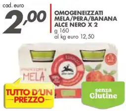 Italmark Omogeneizzati mela/pera/banana alce nero offerta