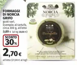 Ipercoop Formaggi di Norcia Grifo offerta