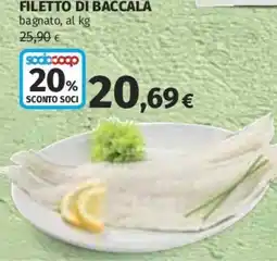 Ipercoop Filetto di baccala bagnato offerta